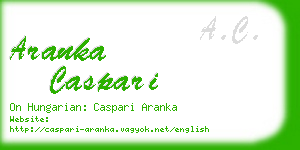aranka caspari business card